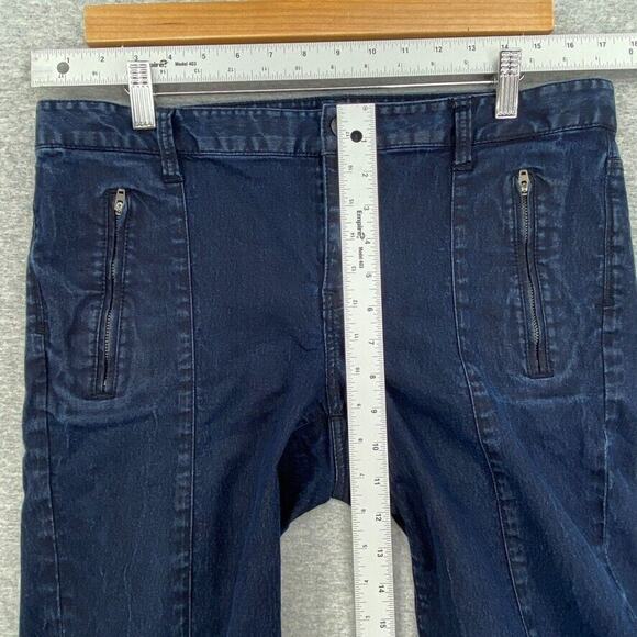 Tommy Hilfiger Jeans Womens 12 Skinny Mid Rise Dark Denim Stretch Front Zipper - Picture 6 of 11